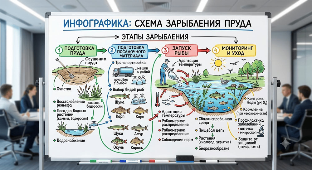 Как правильно зарыблять пруд: пошаговое руководство